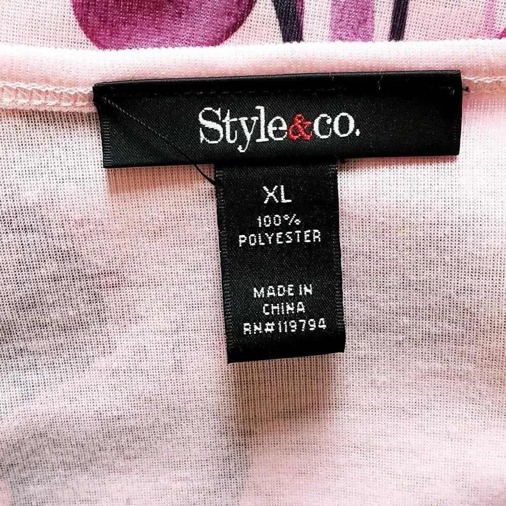 ** Style&co. Beaded Floral Top - Picture 8 of 8